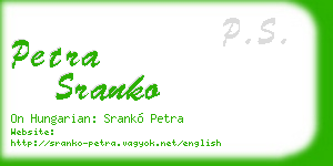 petra sranko business card